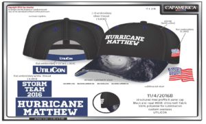 Hurricane Matthew Cap Designs